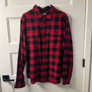 Mens Goodfellow Flannel Shirt, Size XL, Red/Black